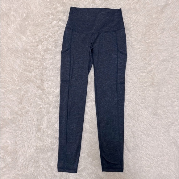 aerie Pants - Aerie Blue Leggings with High-Rise Waistband and Stretchy Fit